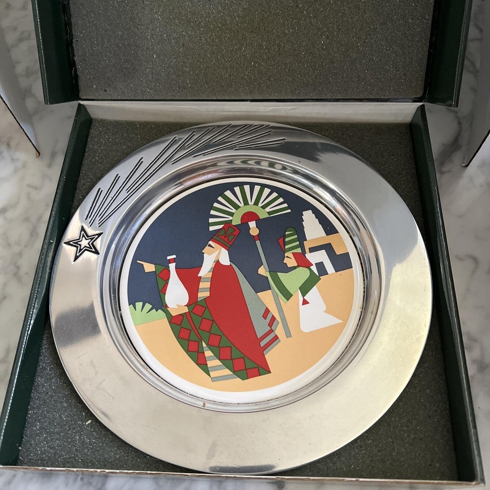 Vintage Wilton Pewter The Departure 1993 1st Issue The Journey of the Magi Plate